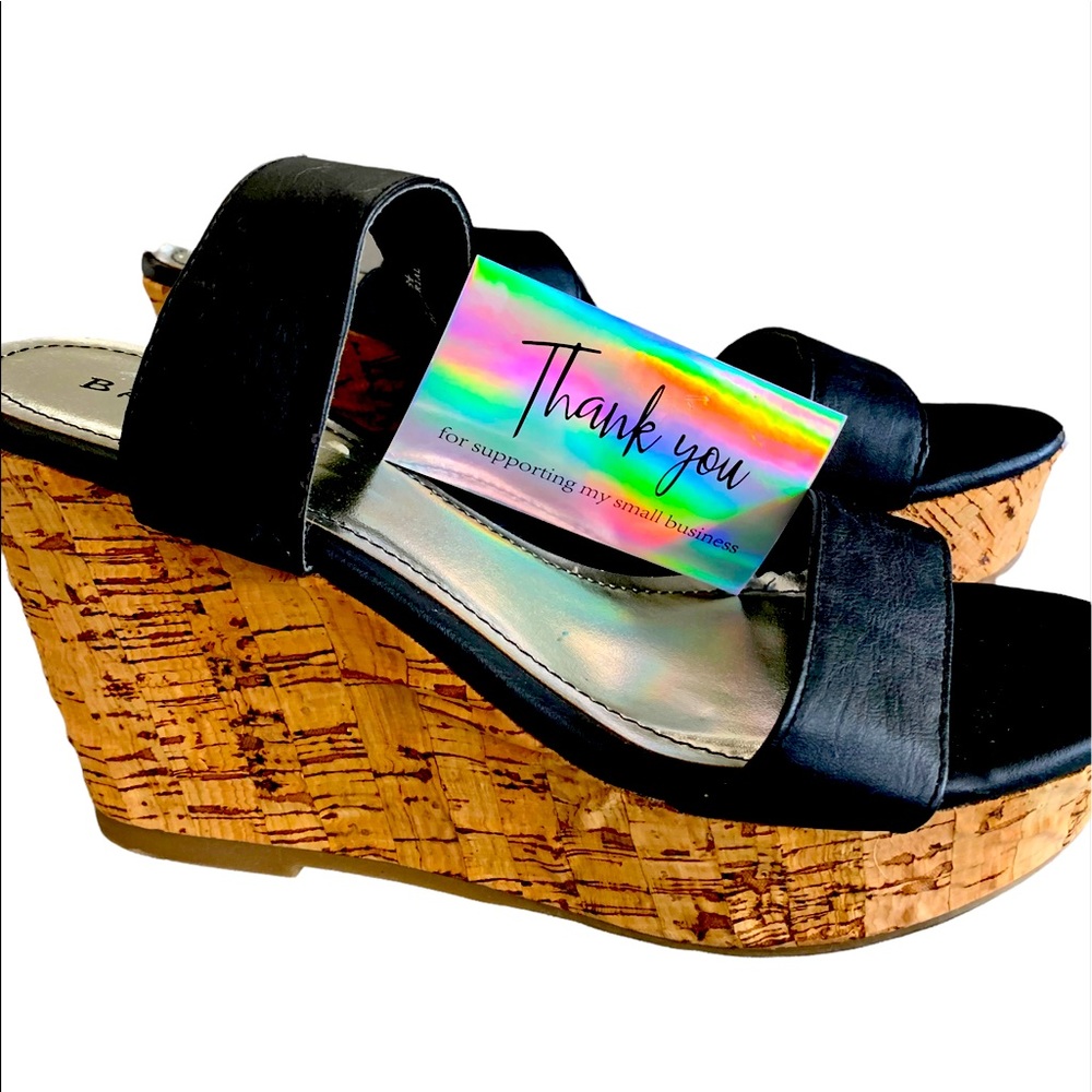 Black cork wedges